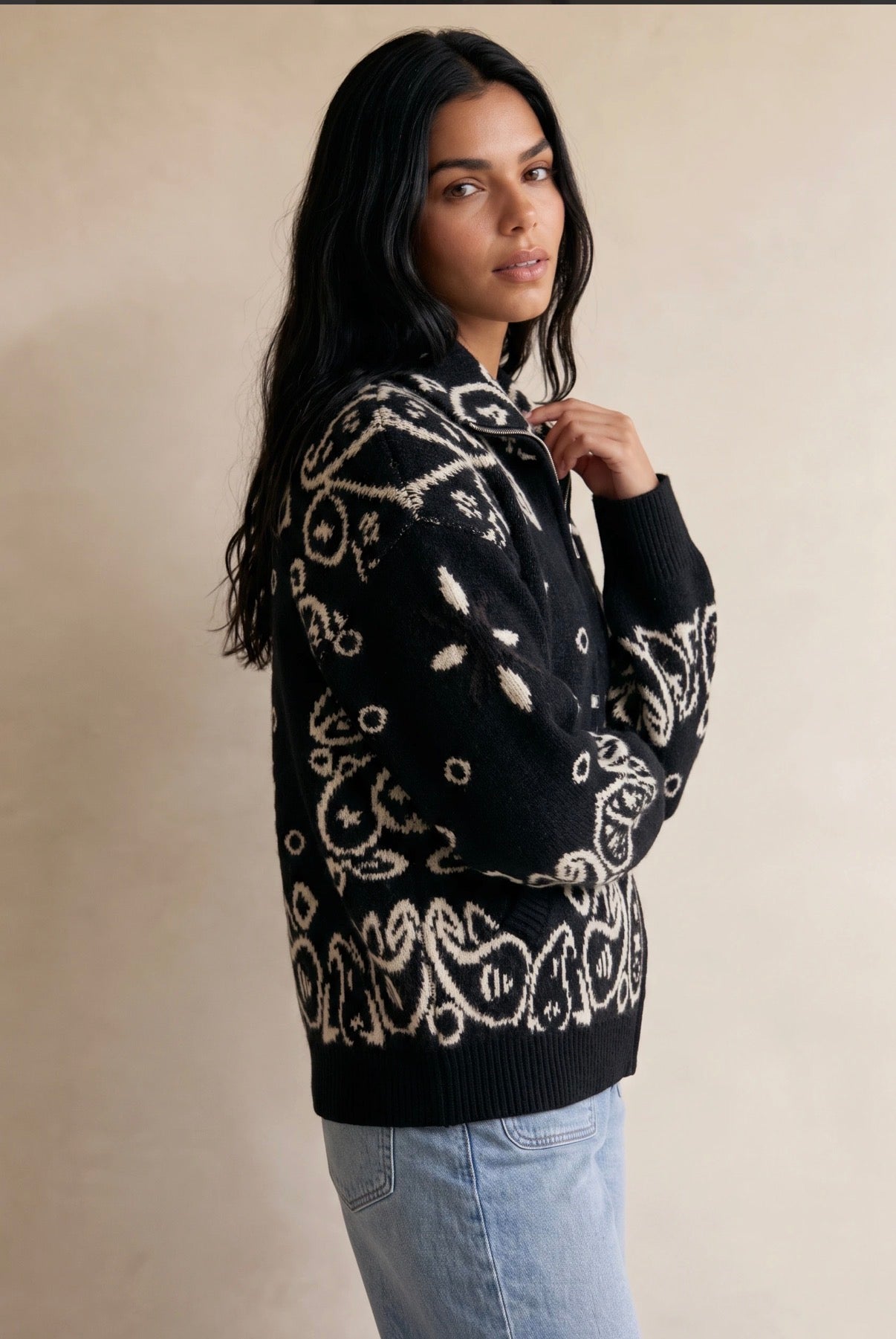 SLOANE PAISLEY CARDIGAN