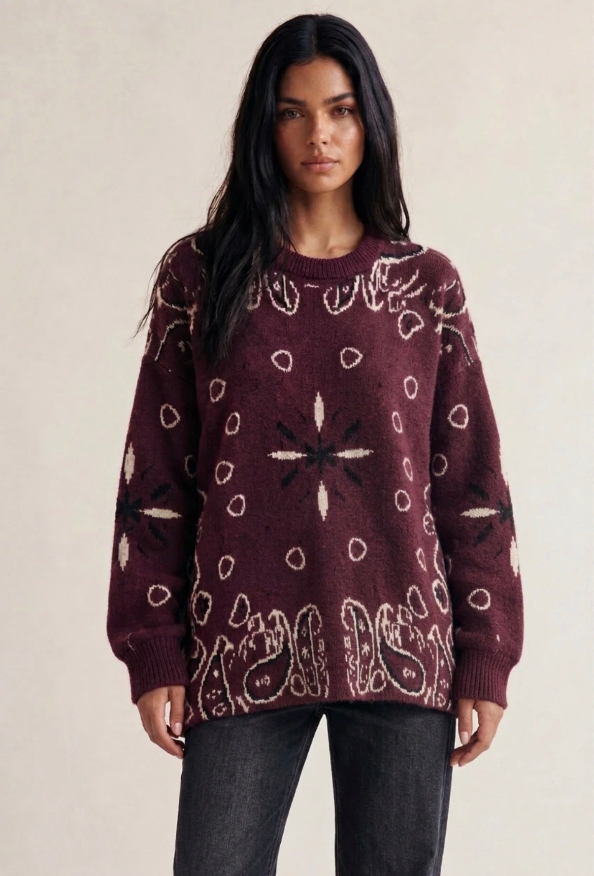 PAISLEY KNIT SWEATER