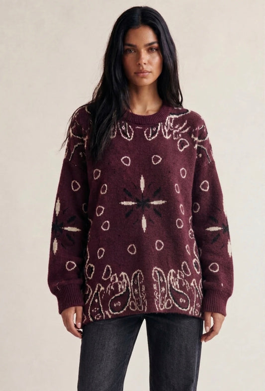 PAISLEY KNIT SWEATER