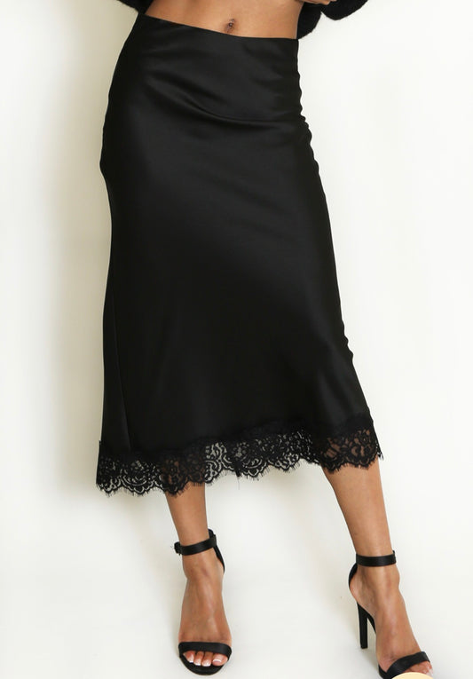MAVEN SATIN SKIRT