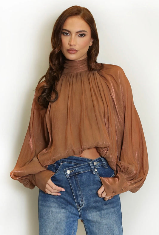 SAHARA METALLIC BLOUSE