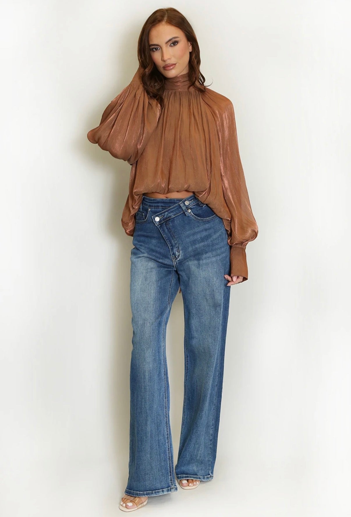SAHARA METALLIC BLOUSE