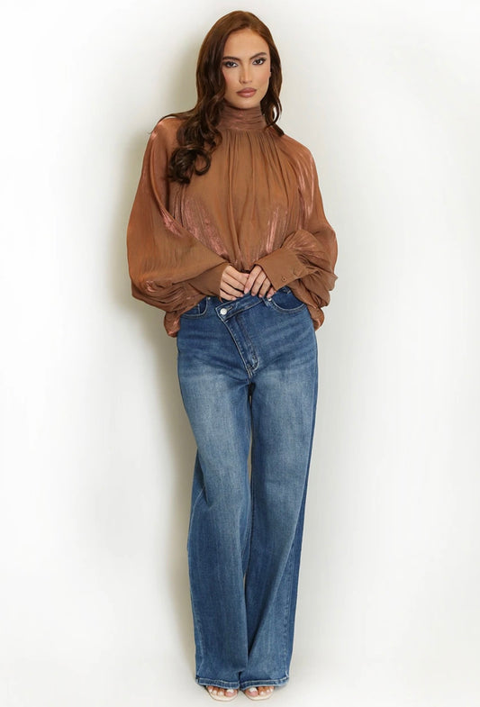 SAHARA METALLIC BLOUSE