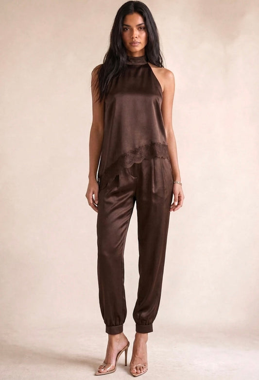 CHANDRA SATIN TROUSERS