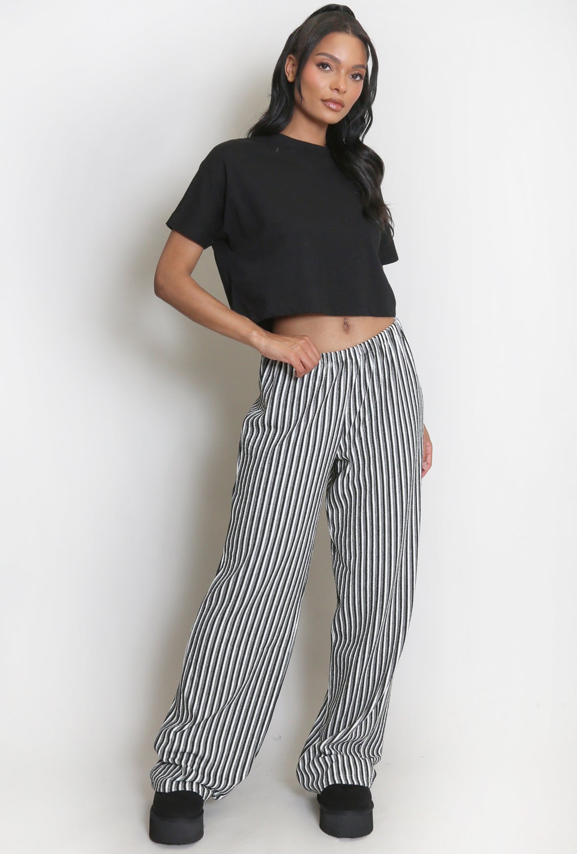 ROSA STRIPED TROUSERS