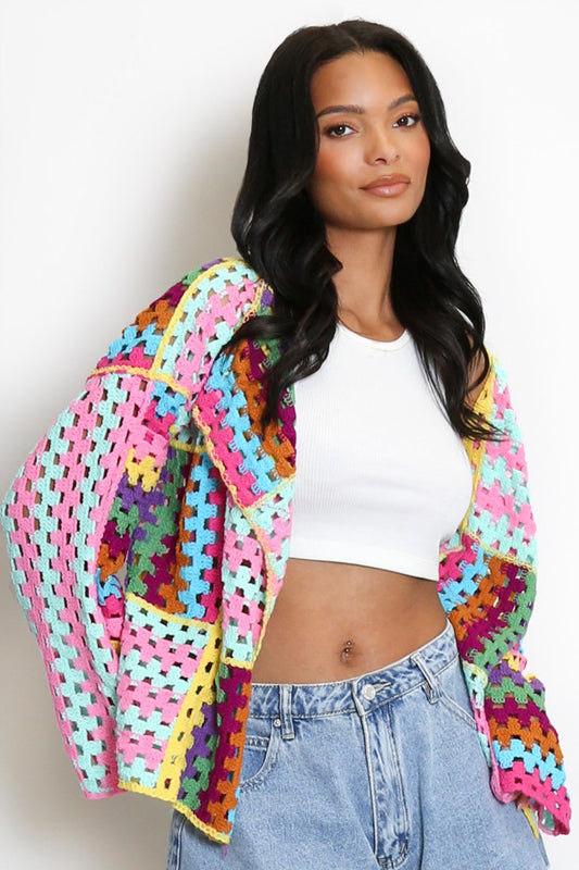 LETTIE PATCHWORK CARDIGAN