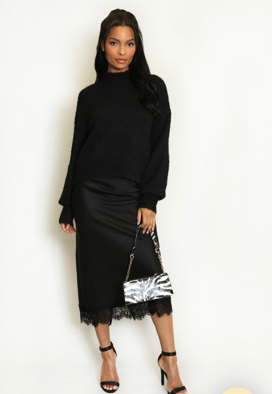 MAVEN SATIN SKIRT