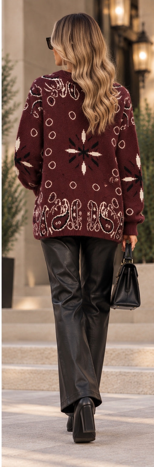 PAISLEY KNIT SWEATER