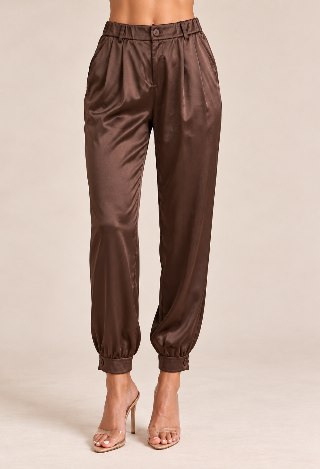 CHANDRA SATIN TROUSERS