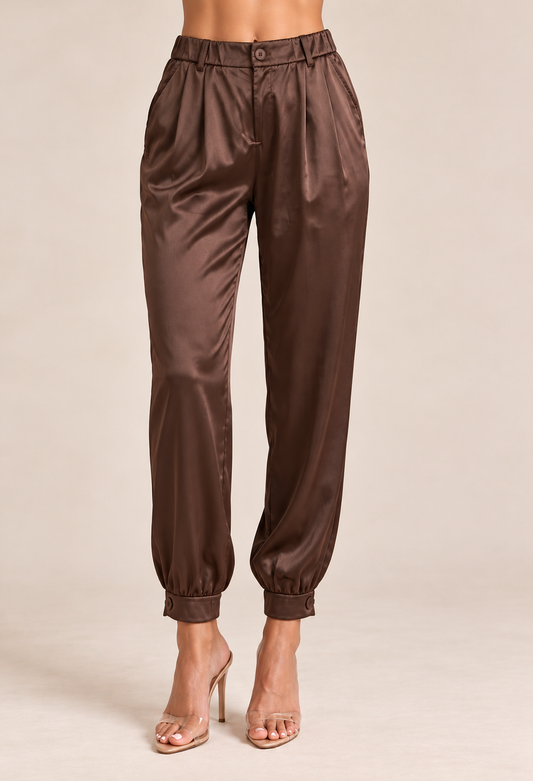 CHANDRA SATIN TROUSERS