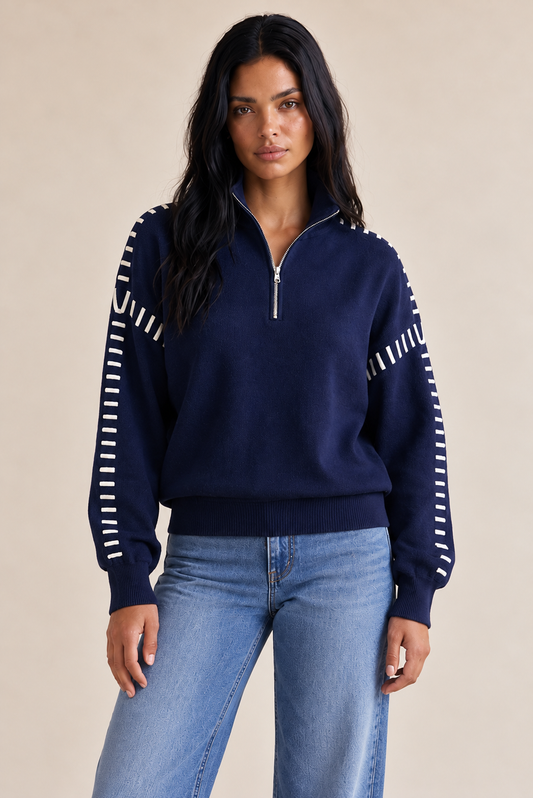 POPPI HALF-ZIP SWEATER