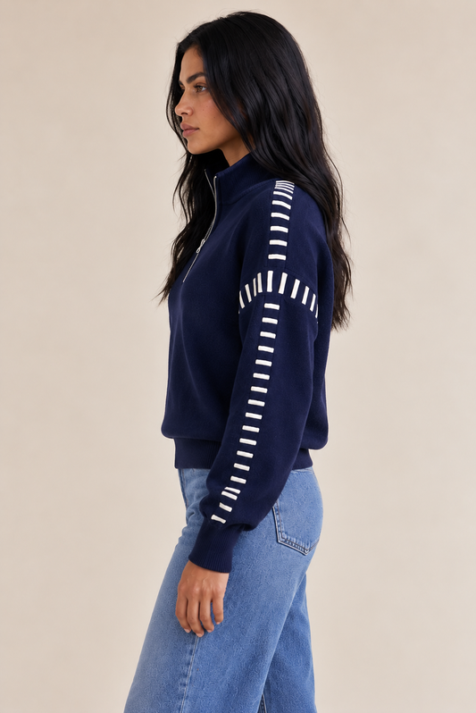 POPPI HALF-ZIP SWEATER