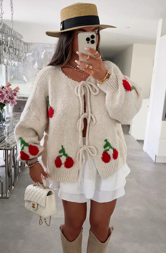 SABRINA CHERRY CARDIGAN