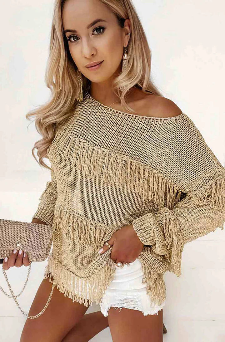 TRINA FRINGE SWEATER