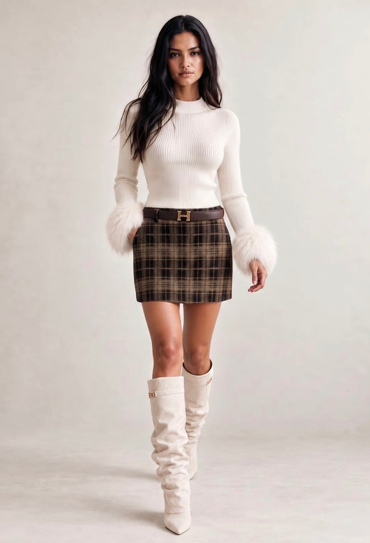 BLAIR PLAID SKORT