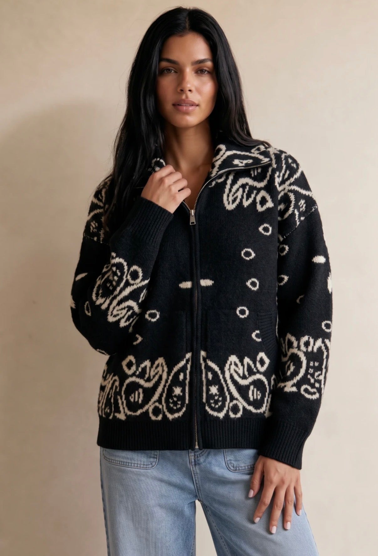 SLOANE PAISLEY CARDIGAN