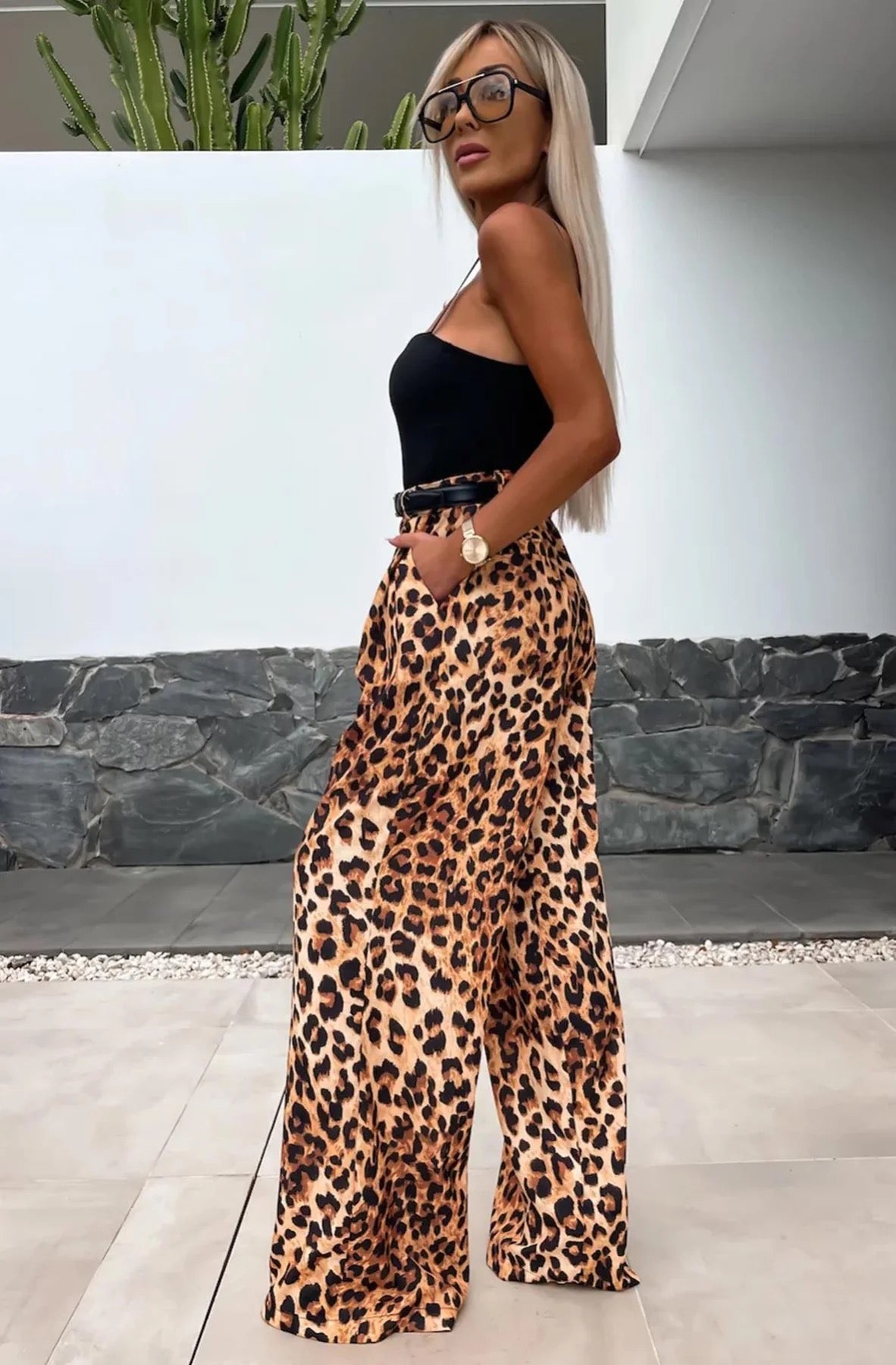 KYM TROUSER - LEOPARD