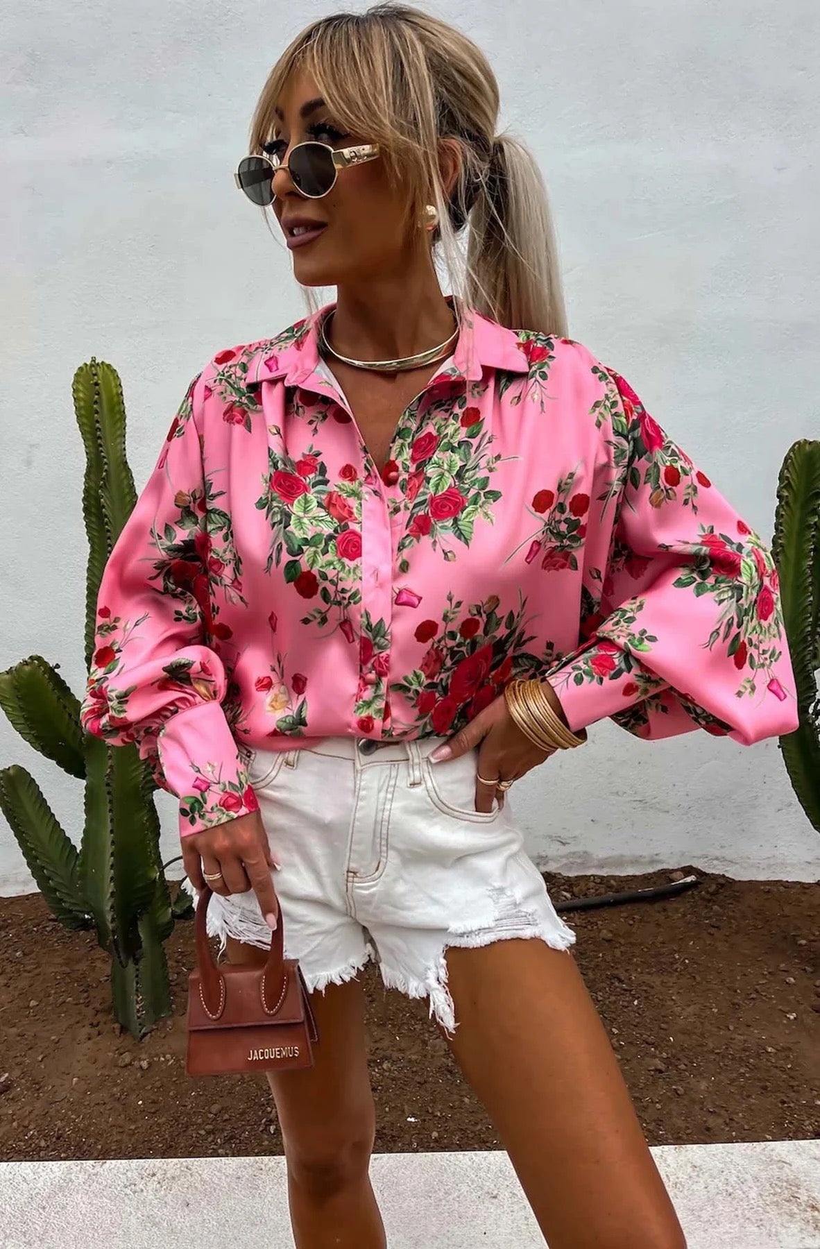 ALANIA FLORAL BLOUSE