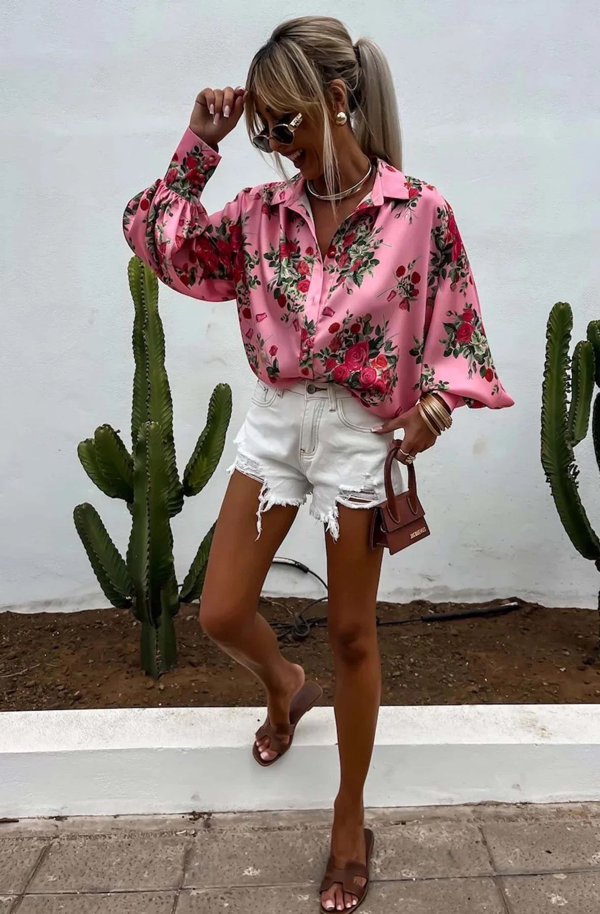 ALANIA FLORAL BLOUSE