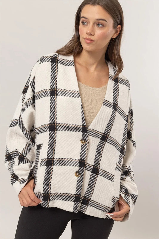 VIOLA PLAID SHACKET
